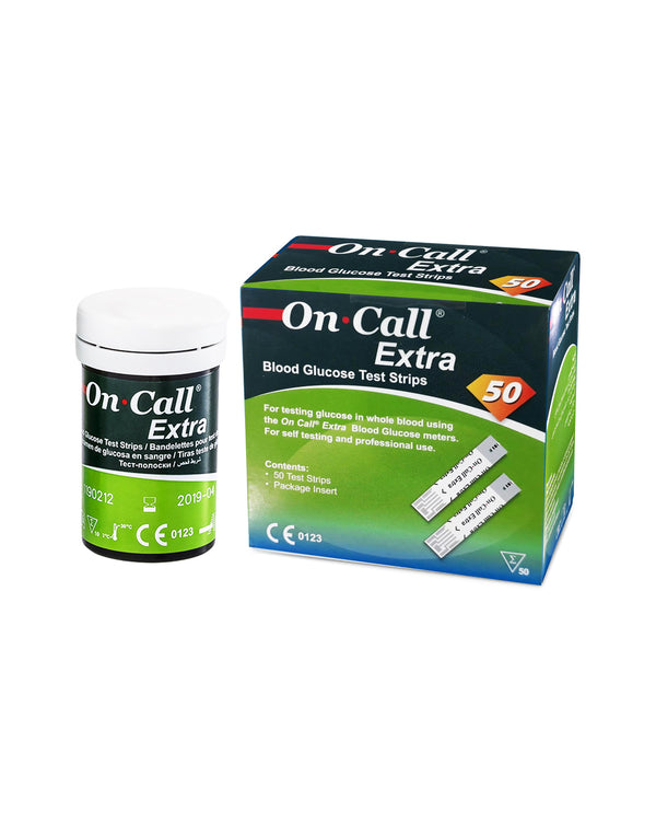 On Call Extra Blood Glucose Test Strip 50's